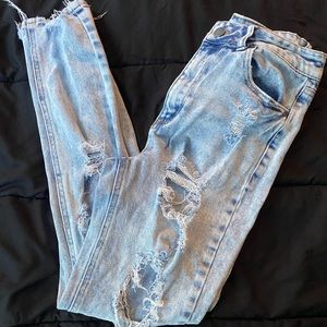 Distressed jeans